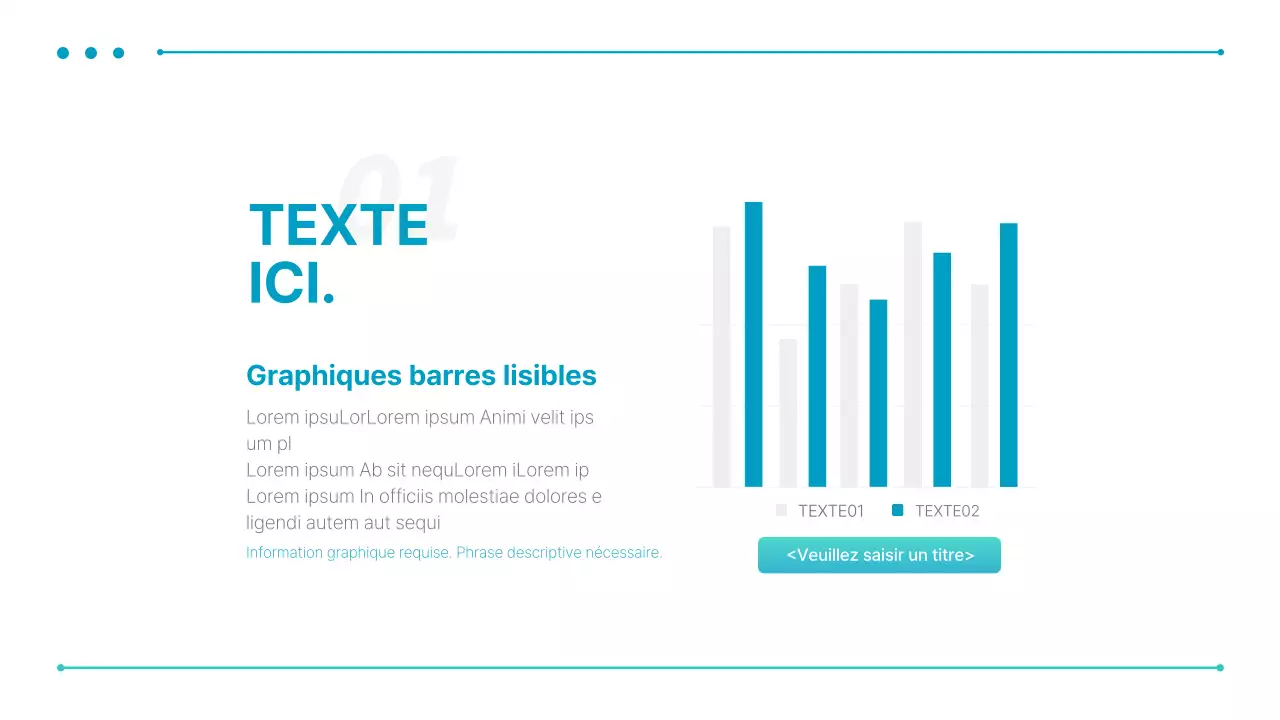 Une présentation d'entreprise simple en bleu et menthe