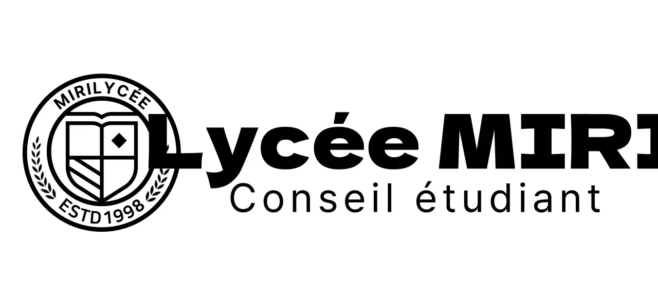 Logo d'un lycée en forme de cercle symbole de l'éducation