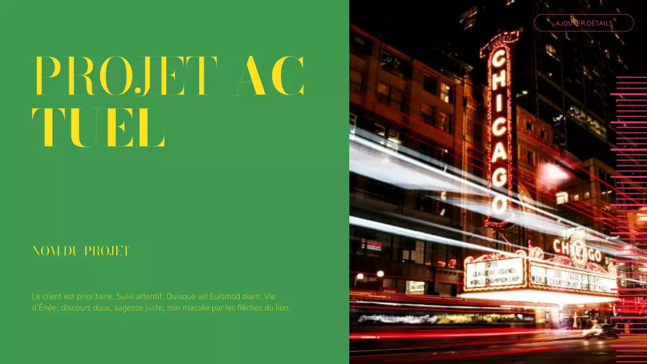 Rapport sur le profil des entreprises modernes vertes et roses