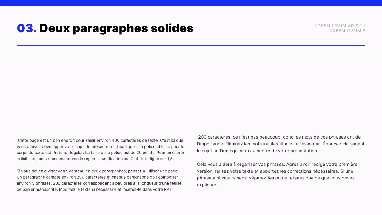 Rapport de mise en page moderne en bleu et blanc