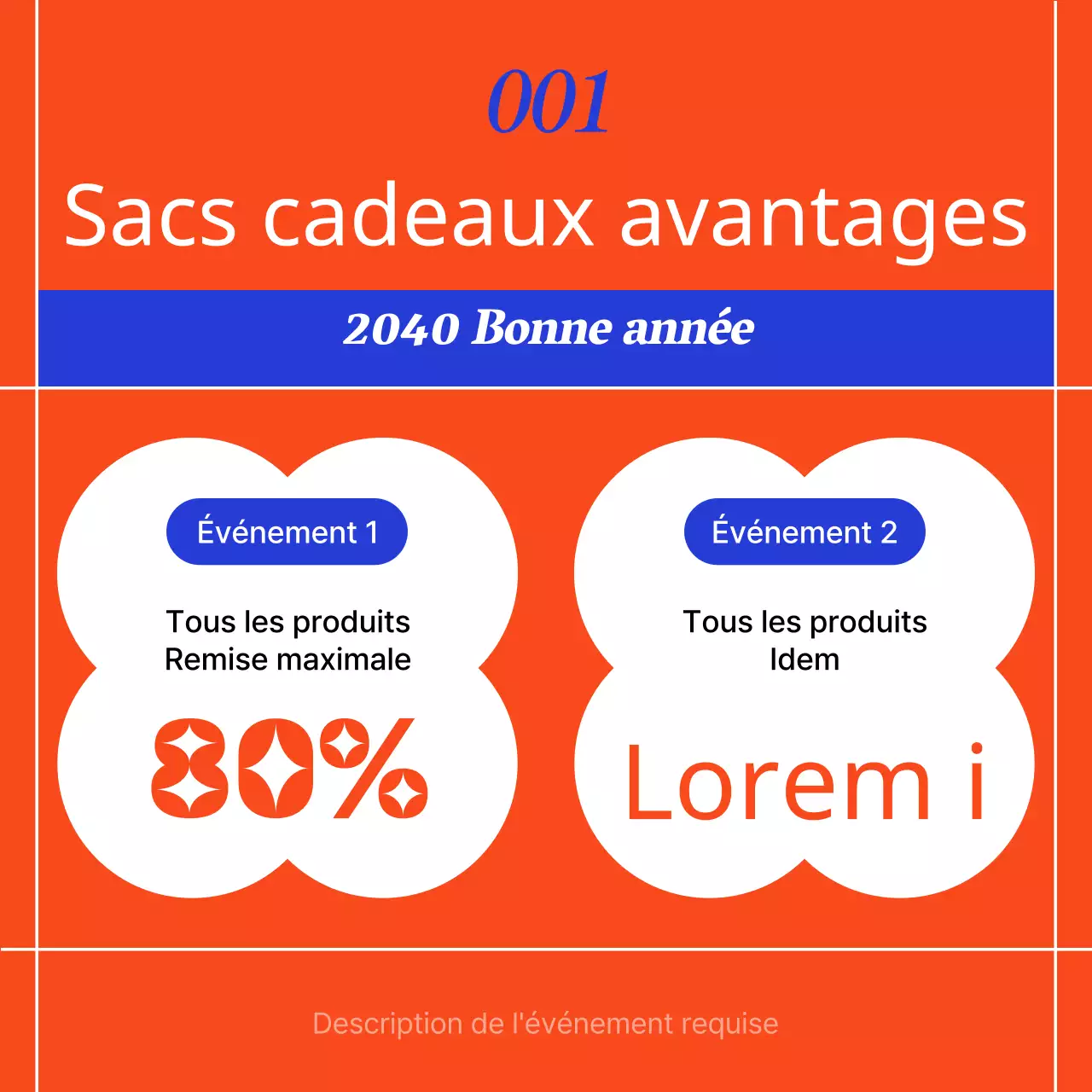 Promouvoir un modèle de vacances orientales en rouge et bleu