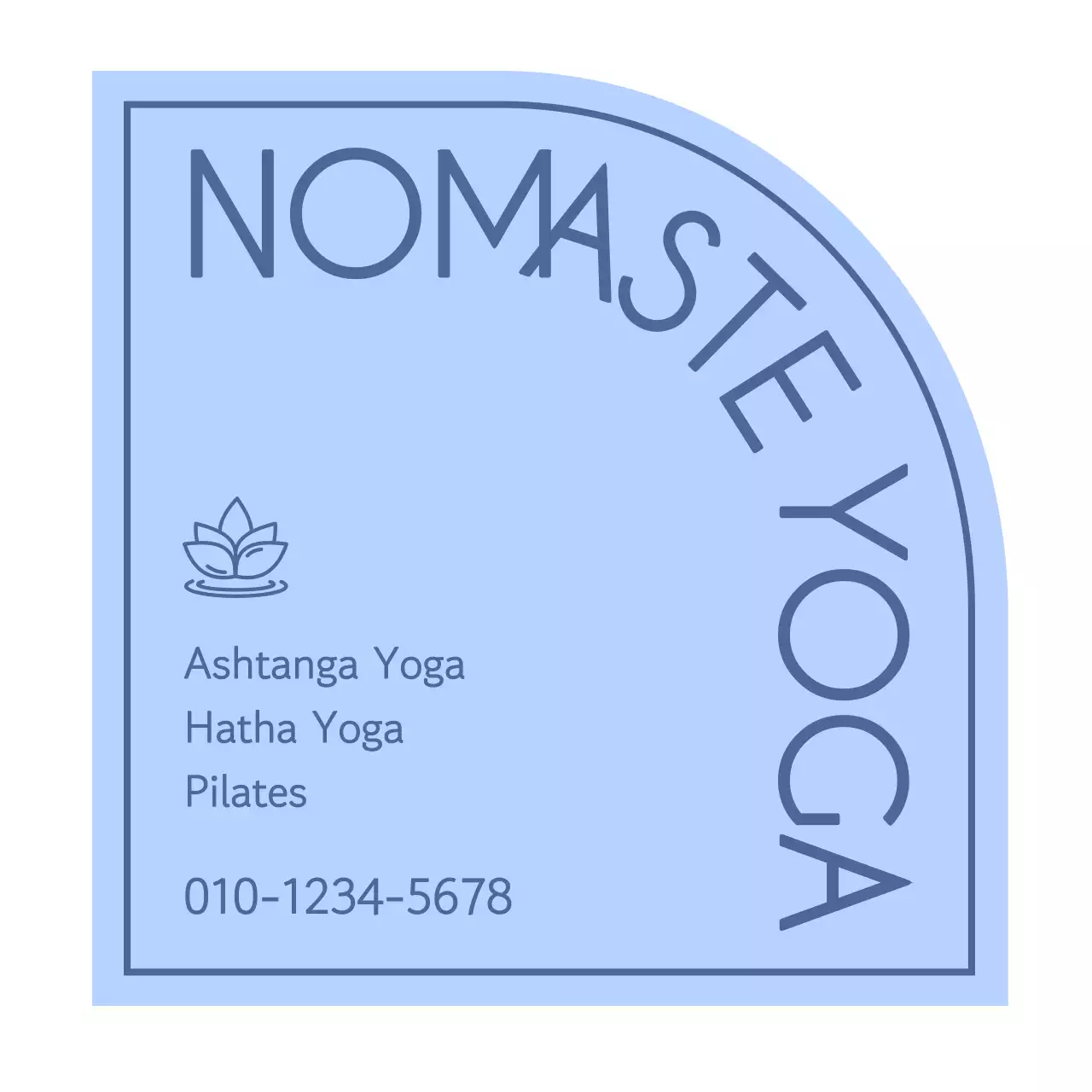 Blue Simple Yoga