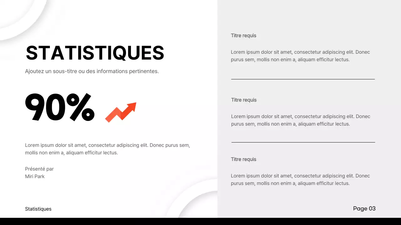 Matériel de rapport d'activité classique noir et rouge
