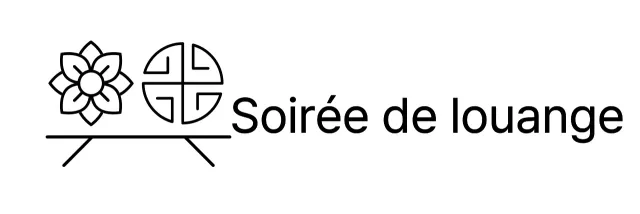 Logo simple d'un restaurant coréen avec illustration traditionnelle