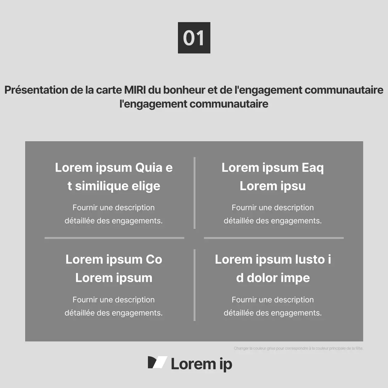 Une campagne électorale moderne en gris et noir expliquée