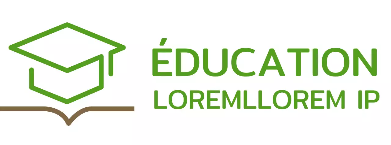 Apprentissage intelligent avec une casquette verte de bachelier et un logo d'illustration de livre