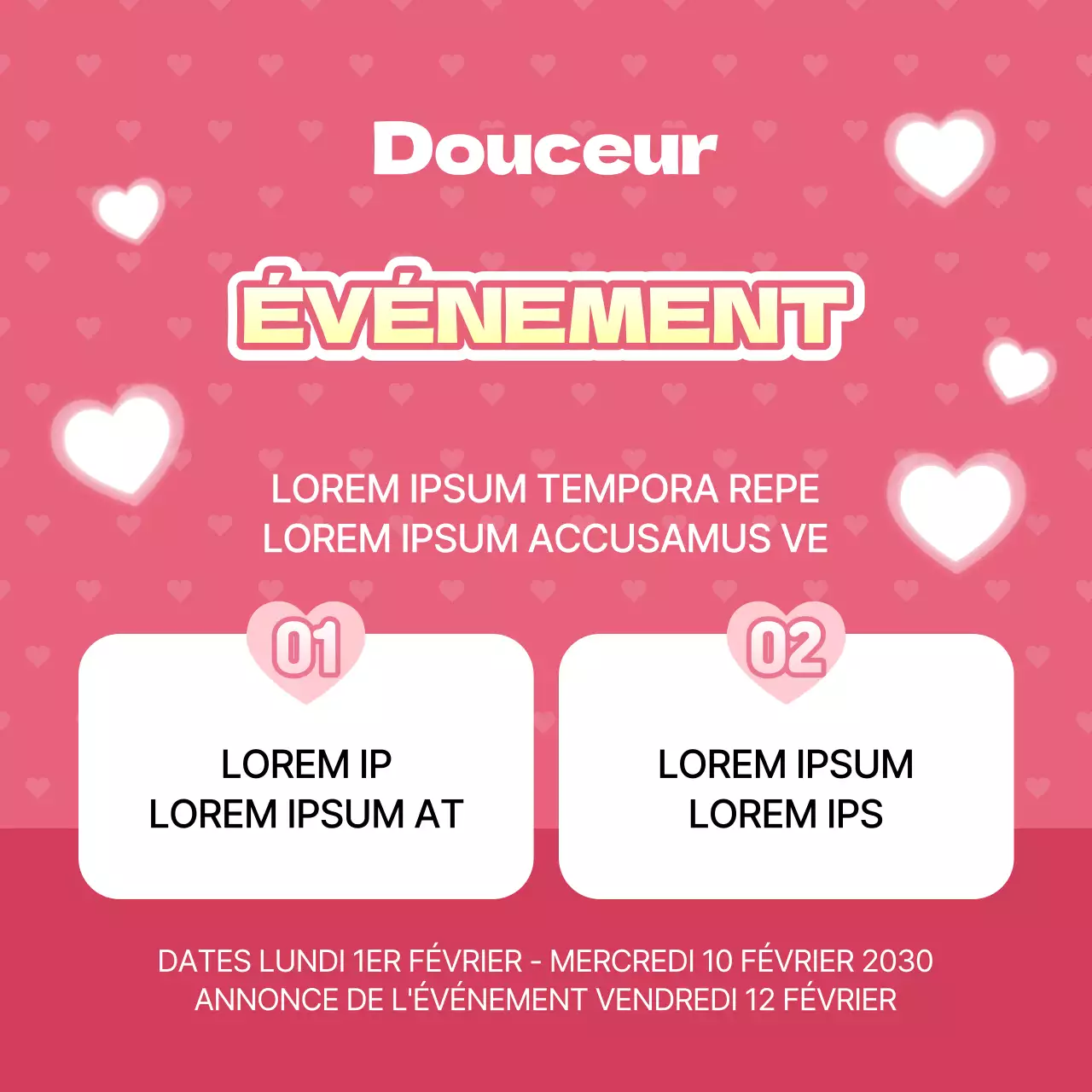 Promouvoir la Saint-Valentin en blanc et rose