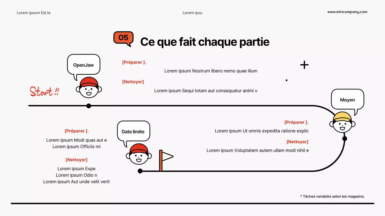 Guide simple du manuel de travail à temps partiel jaune et orange
