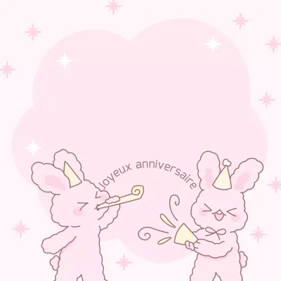 Joli papier rose et jaune pour un joyeux anniversaire