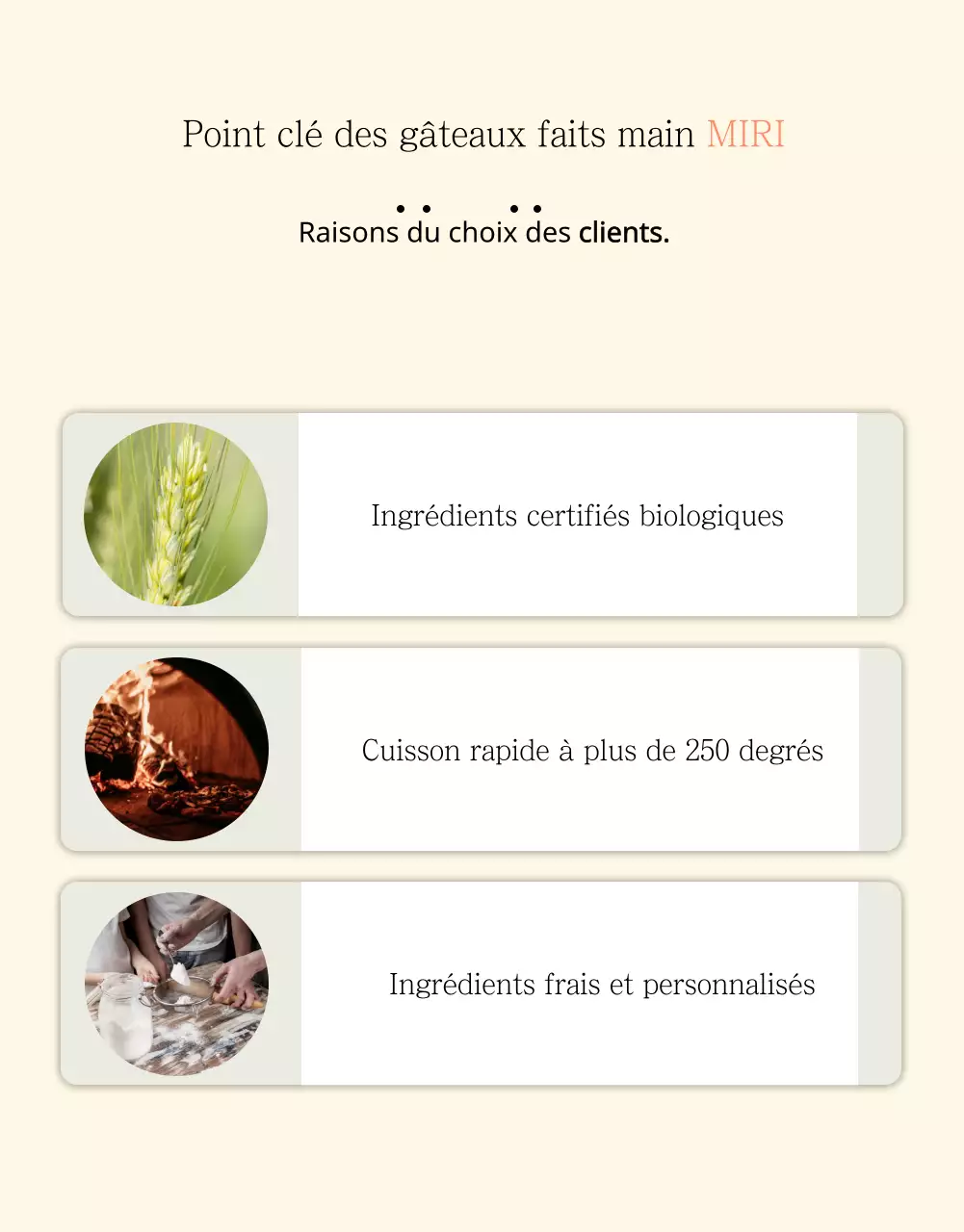 Annonce de la vente d'un simple gâteau beige et ivoire