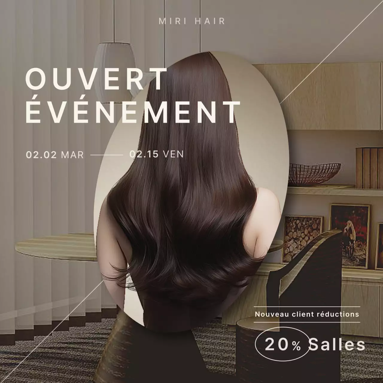 Promouvoir des offres de salon brunes et simples