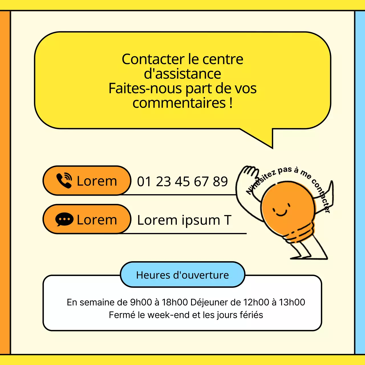 Le guide de l'utilisateur du helpdesk jaune et orange