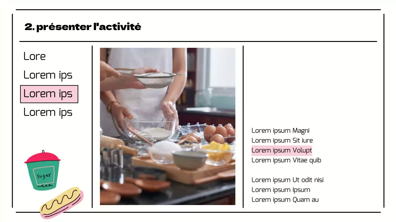 Présentation d'une belle activité de centre de jeunesse en rose