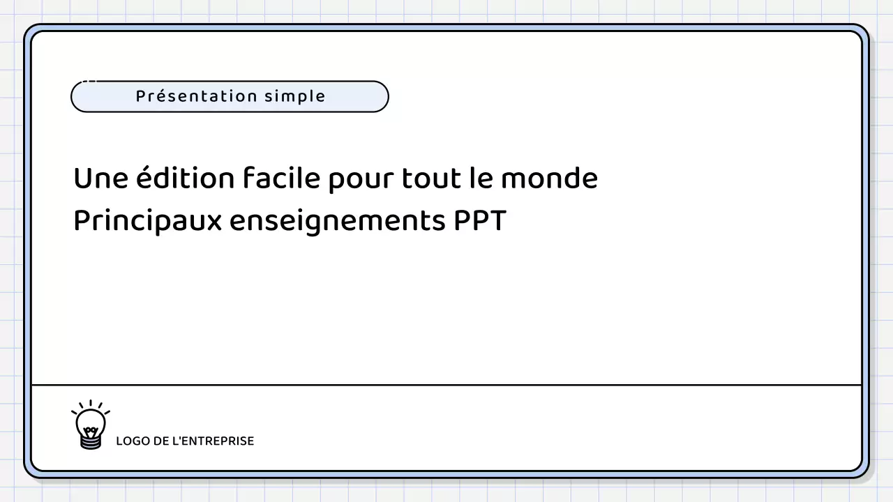 Un rapport de synthèse simple, de couleur bleu clair