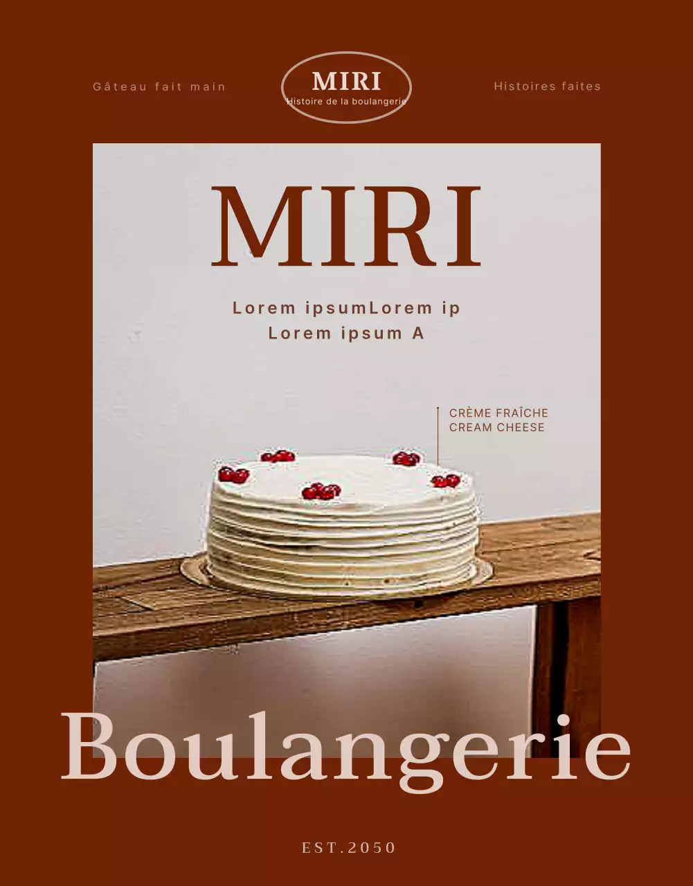 Promouvoir une jolie boulangerie en rouge et rose