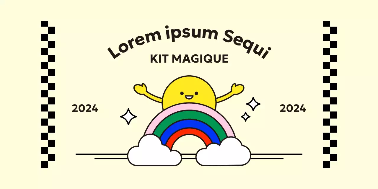 Concevoir une papeterie pour l'année de l'arc-en-ciel