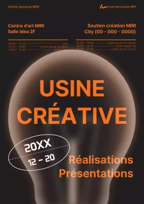 Promouvoir une présentation moderne des performances en orange et noir