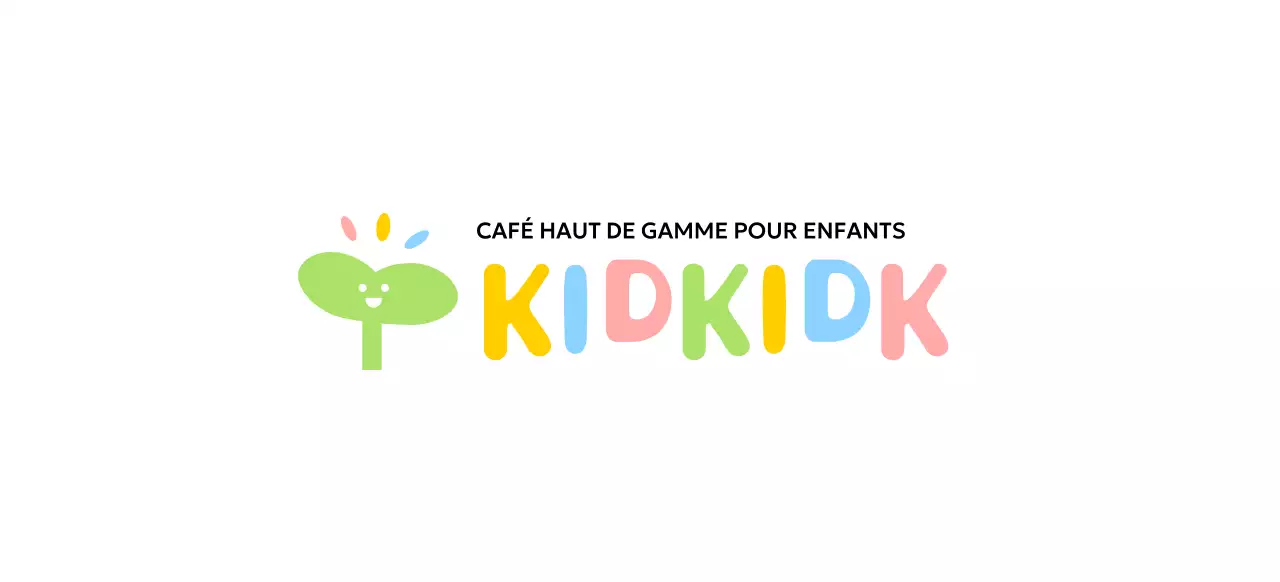 Café pour enfants avec icône d'un bourgeon souriant