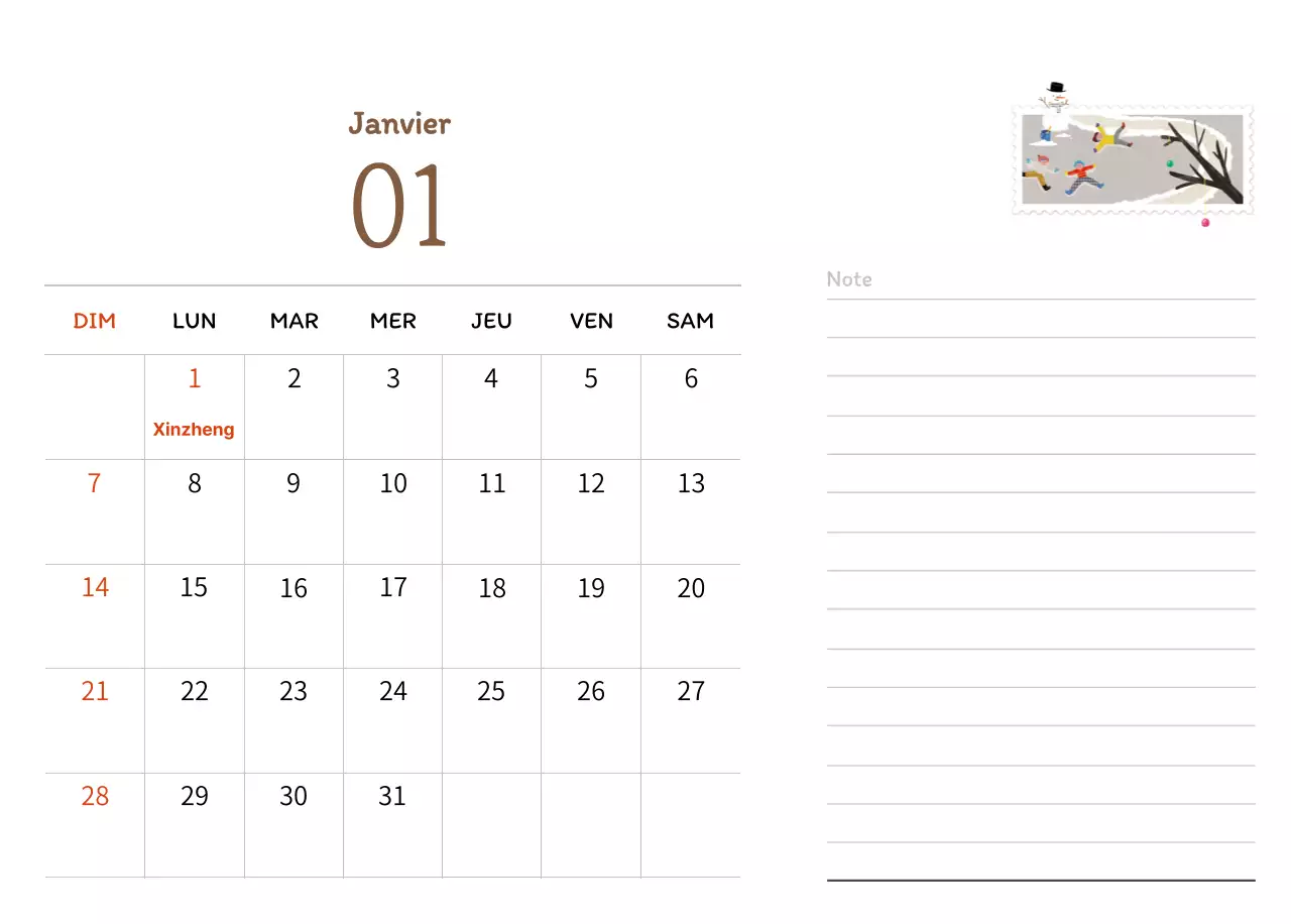 Illustrations de timbres avec un concept chaleureux