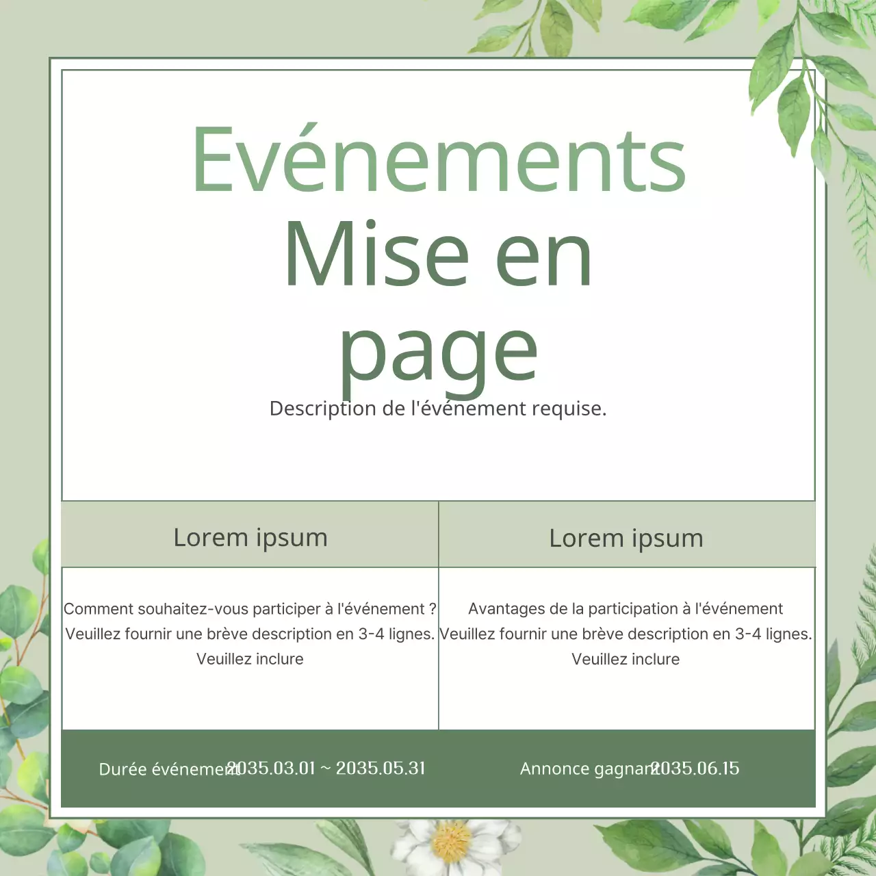 Une illustration botanique avec une touche de vert et de printemps naturel Expliqué