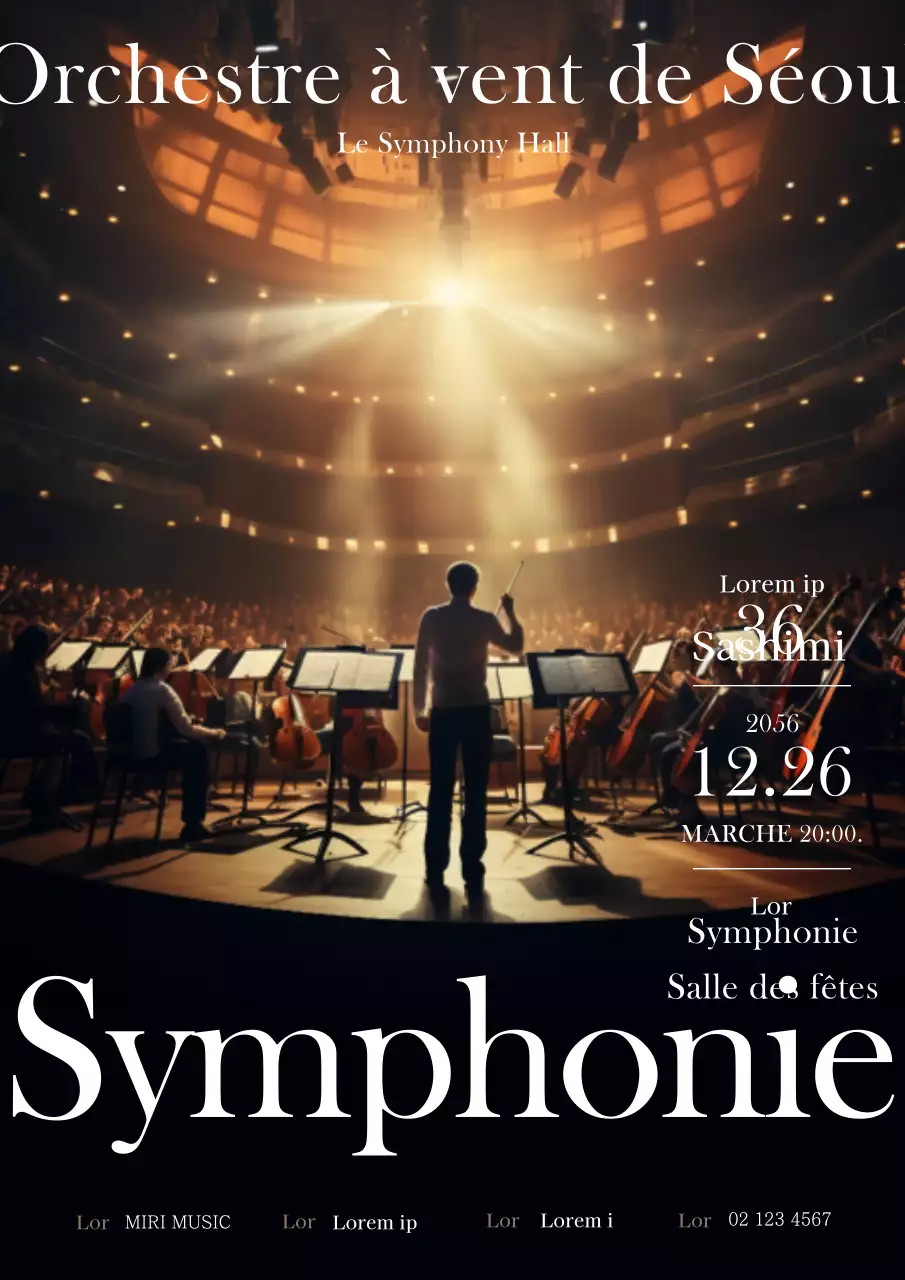 Promouvoir un concert classique en noir et blanc