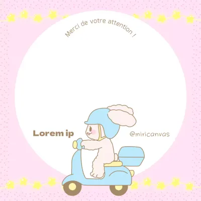 Bon de livraison pour lapin en rose et bleu clair