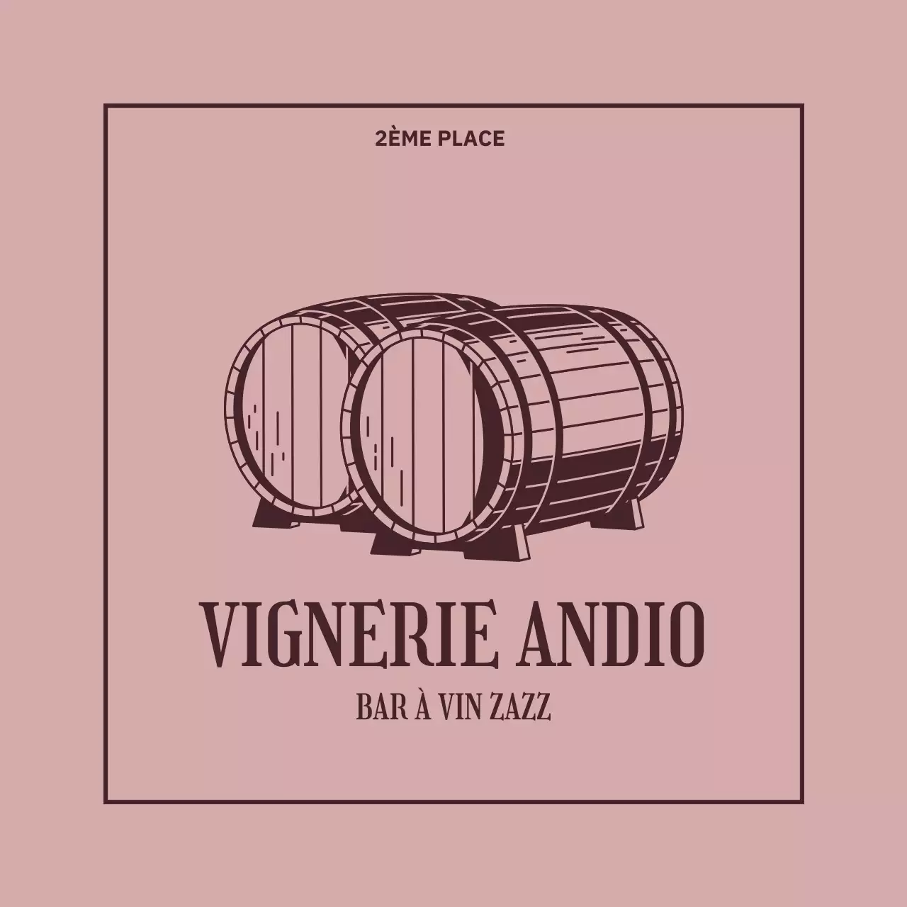 Papeterie design avec l'illustration d'un tonneau de vin