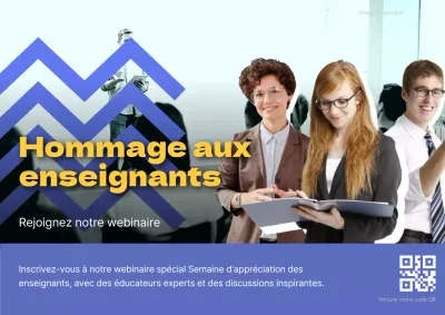 Annonce pour le webinaire de la Journée des enseignants sur le thème des géométries violettes et jaunes