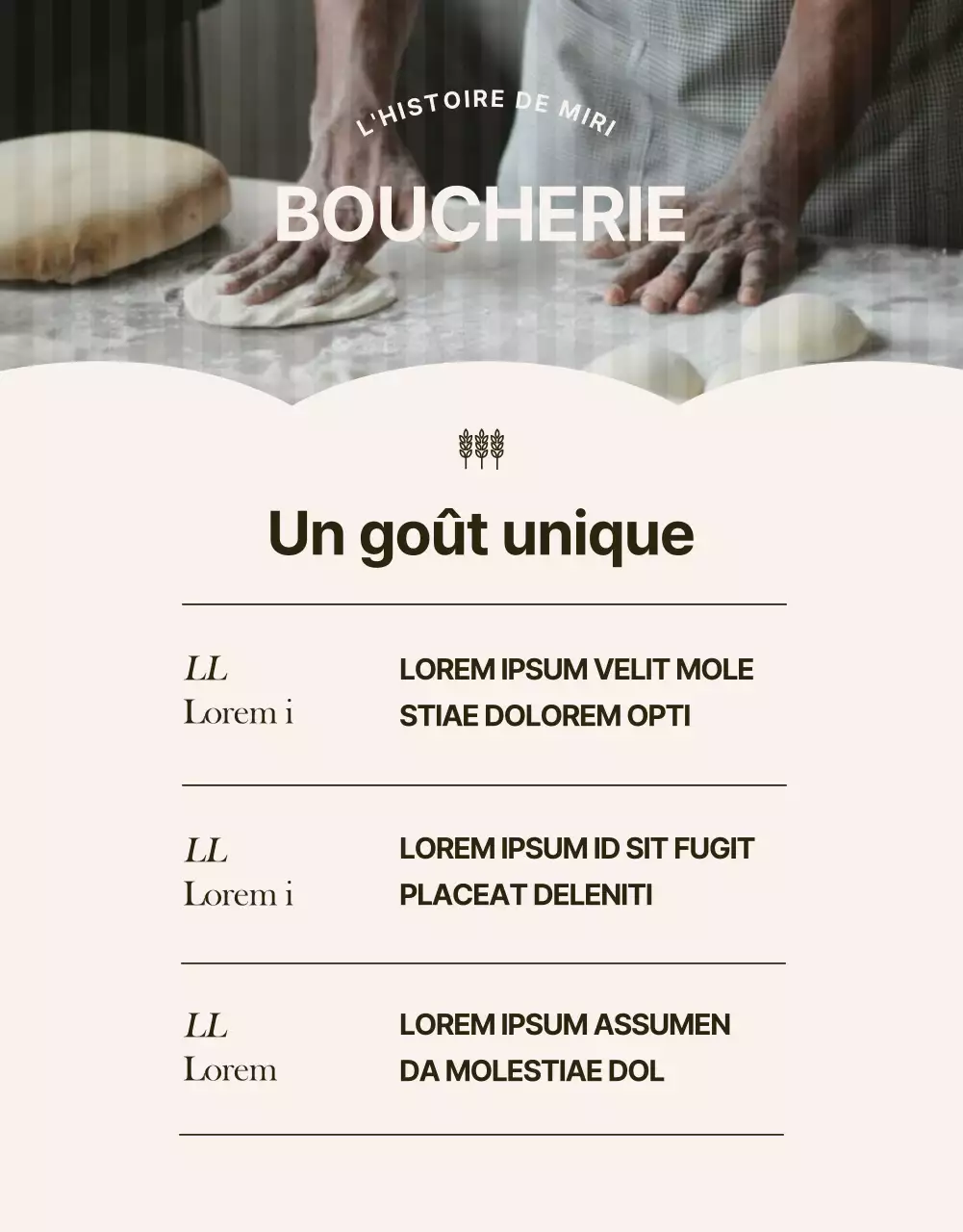 Promouvoir un événement de boulangerie moderne en noir et beige