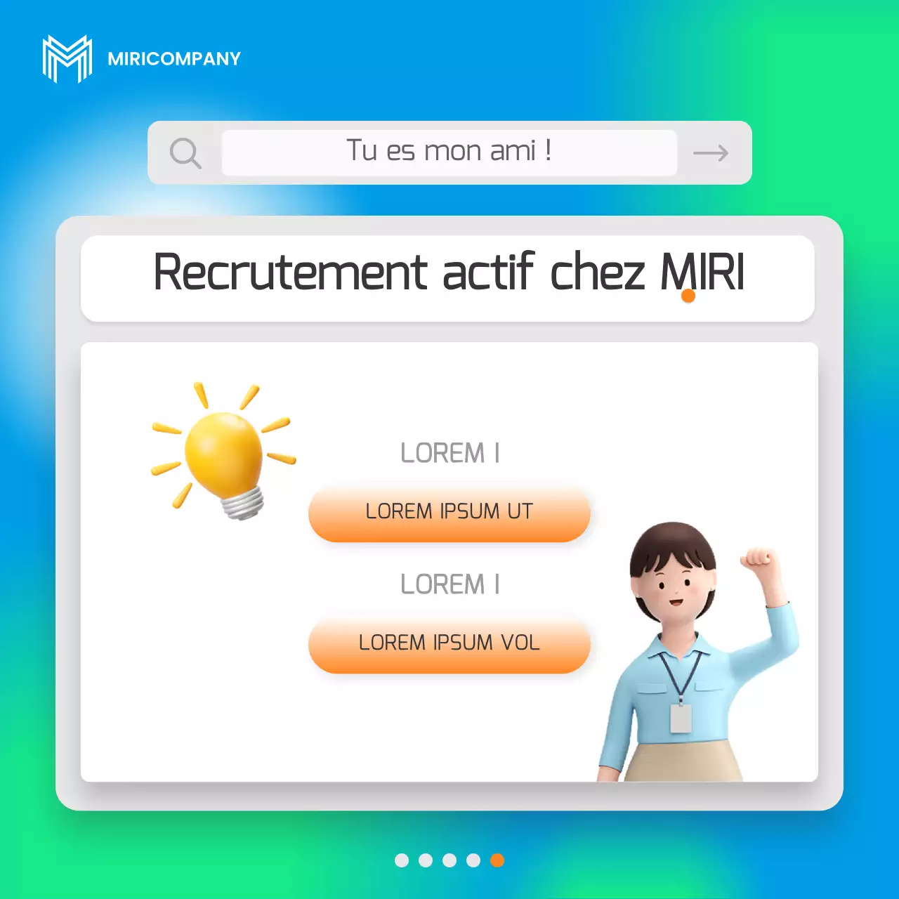 Un simple livre de présentation d'entreprise bleu et fluorescent