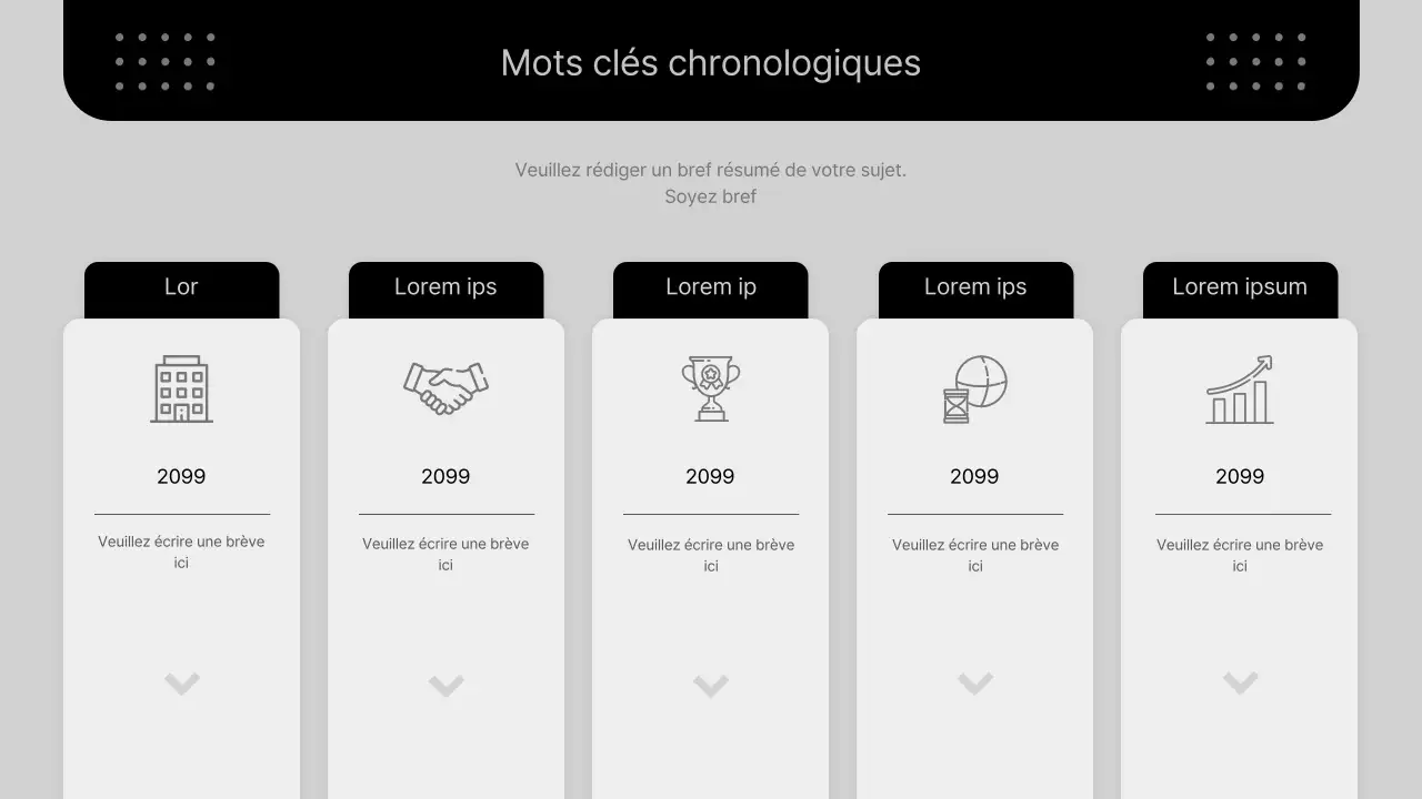 Une proposition commerciale moderne en noir et blanc