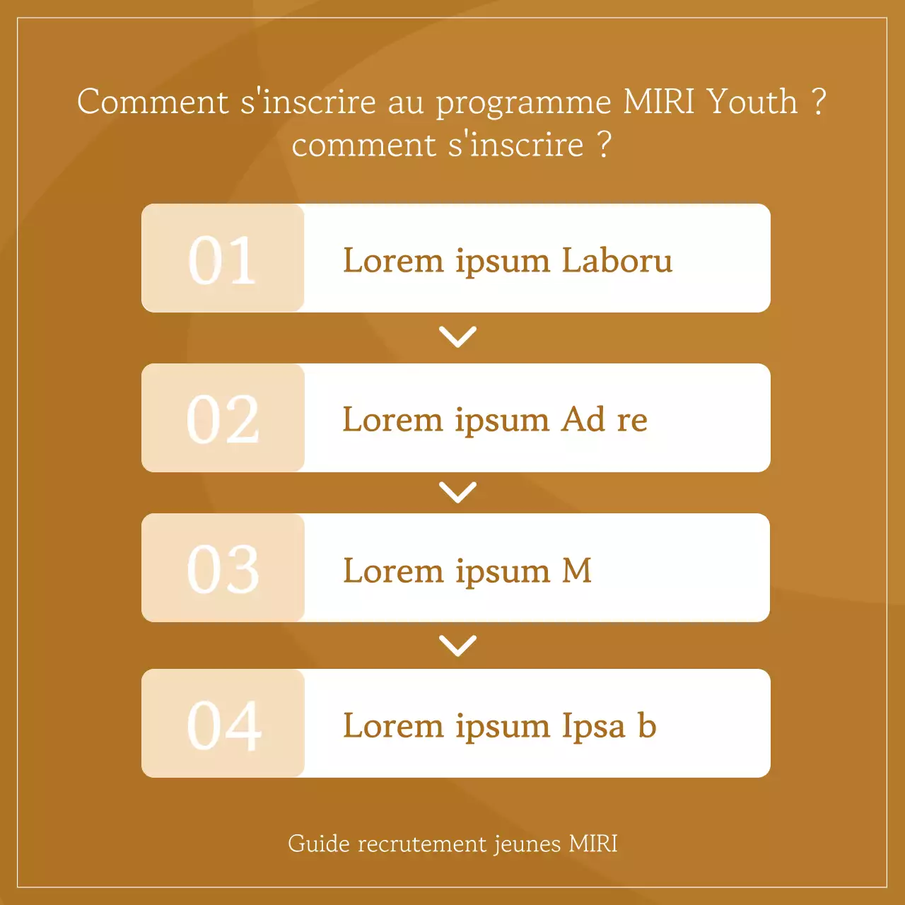 Un simple argumentaire de recrutement communautaire en marron et ivoire