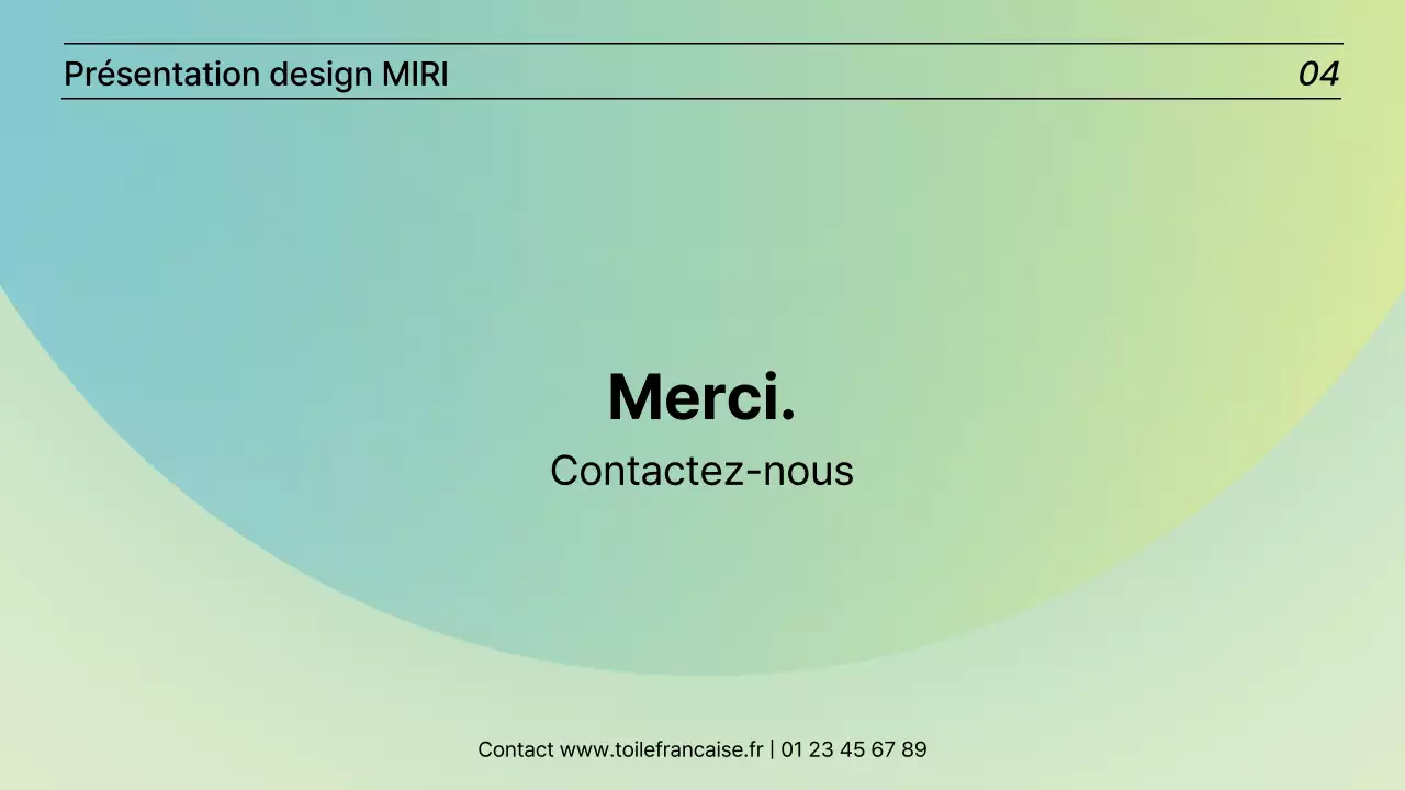 Un rapport de présentation simple, de couleur vert tilleul