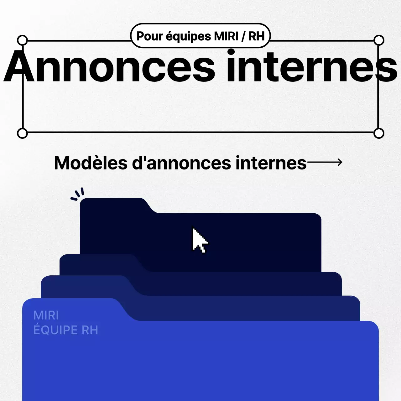 Guide simple d'annonce d'entreprise en bleu