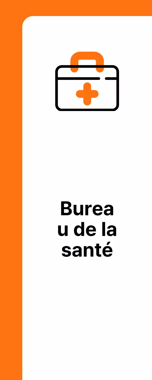 Trousse de premiers secours orange Guide de la salle de santé