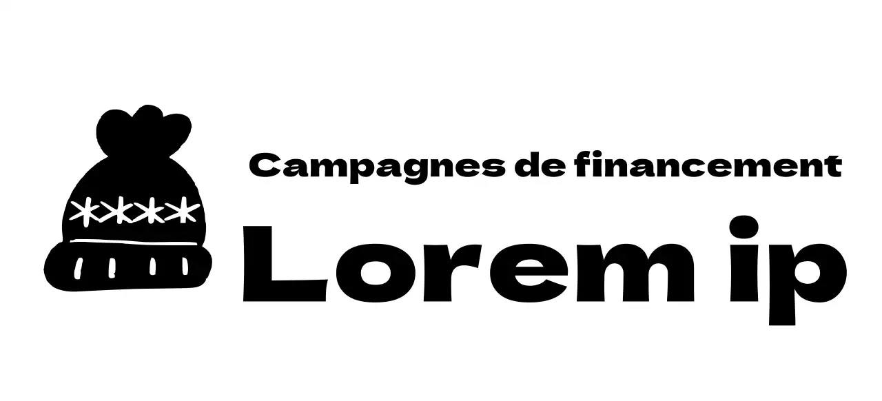 Logo de la campagne avec une illustration d'un joli bonnet en tricot