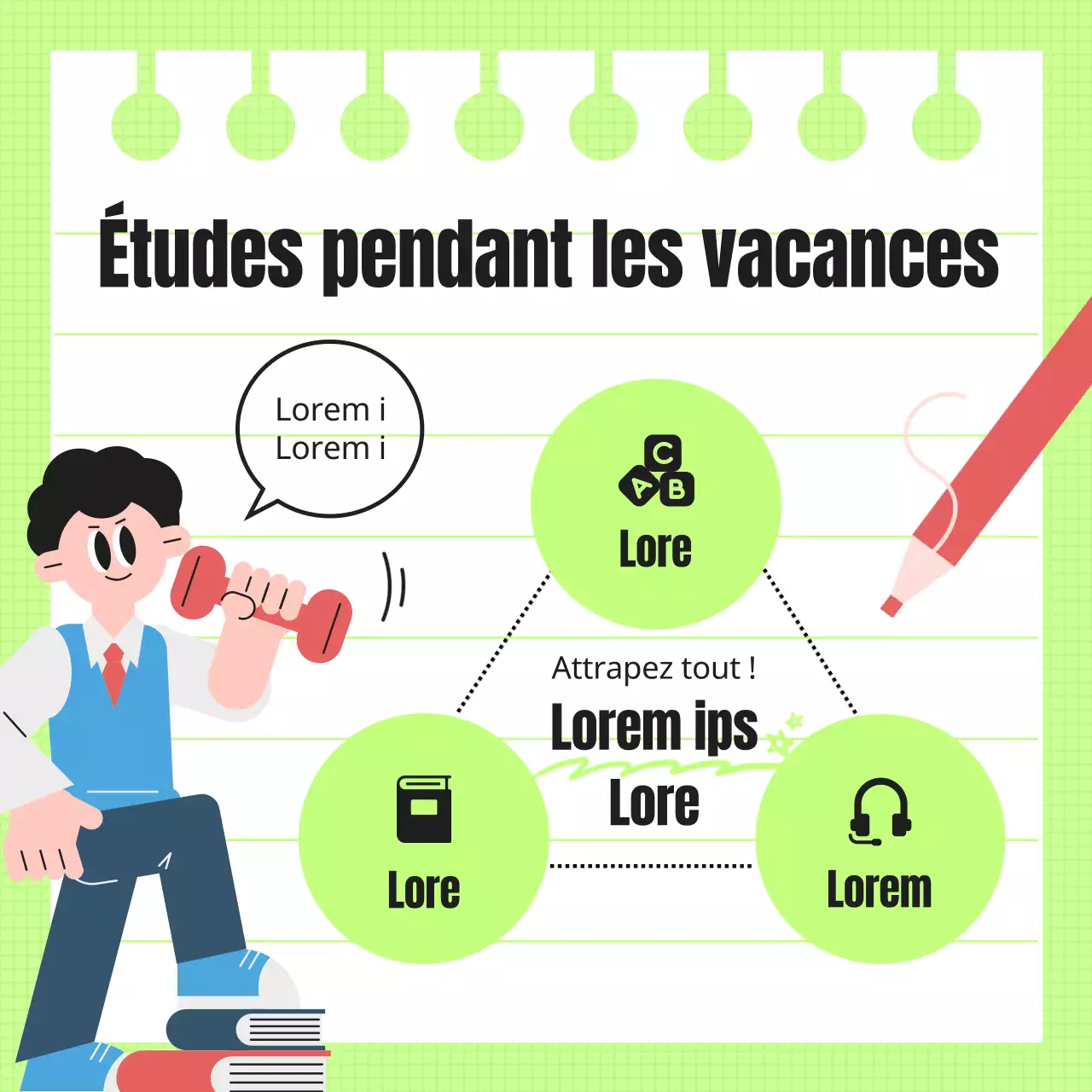 Promouvoir les offres spéciales pour la rentrée scolaire avec des accents vert lime