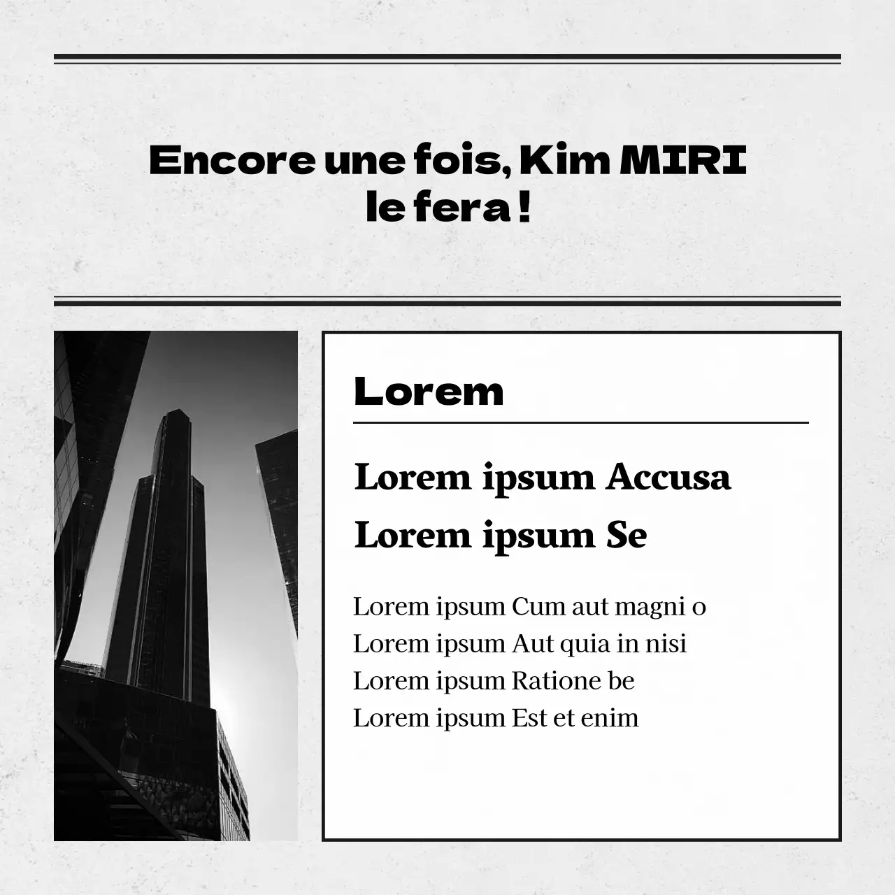 Noir et blanc, simple propagande électorale