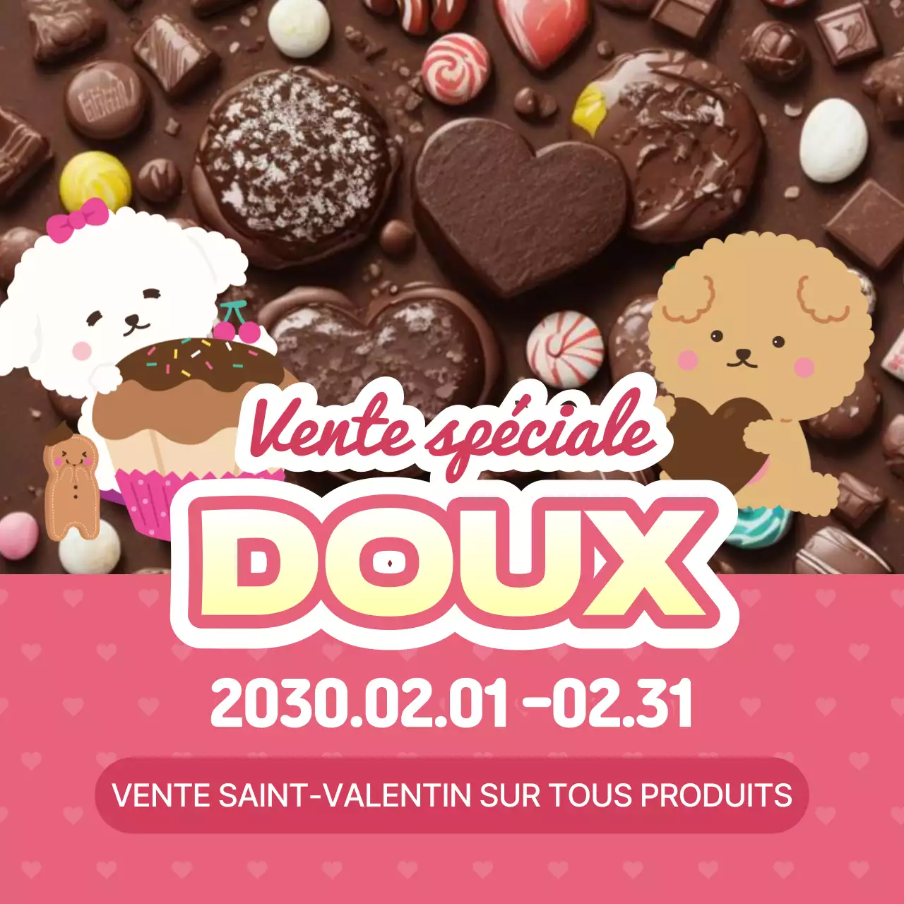 Promouvoir la Saint-Valentin en blanc et rose