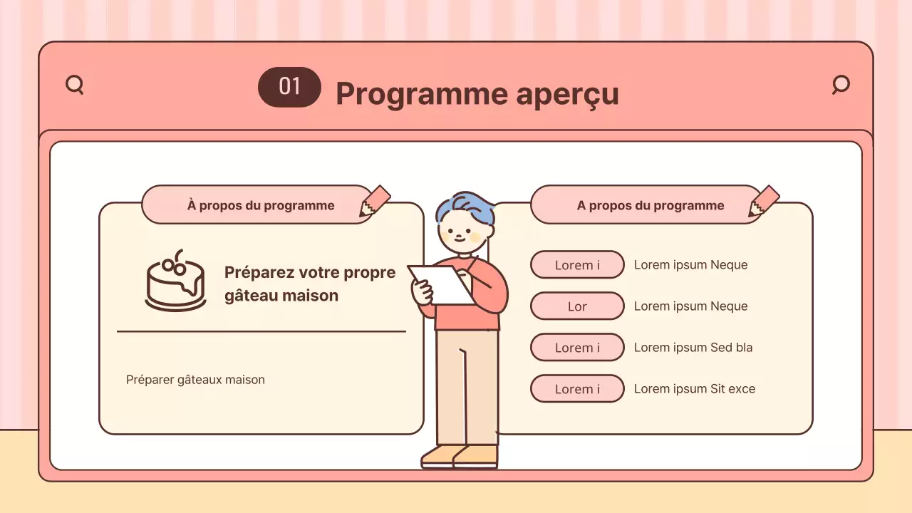 Centre rose et jaune Collection d'activités pour la classe post