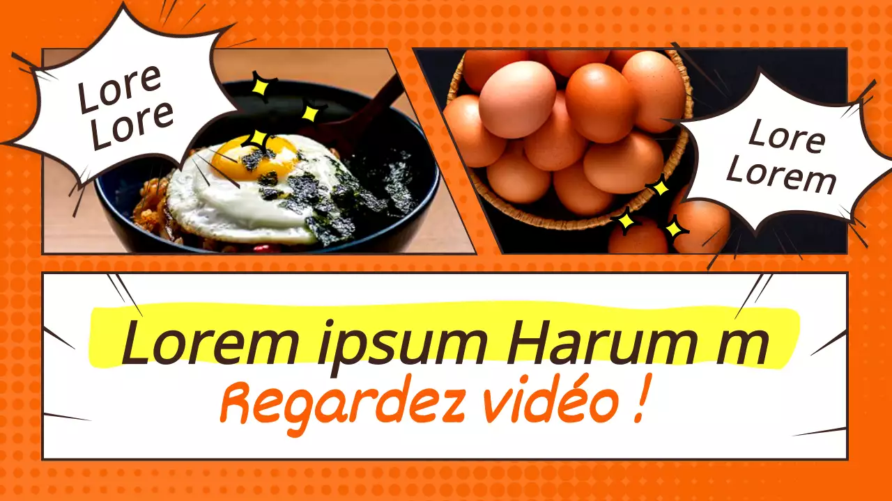 Recette super facile dans un style pop art en orange et jaune