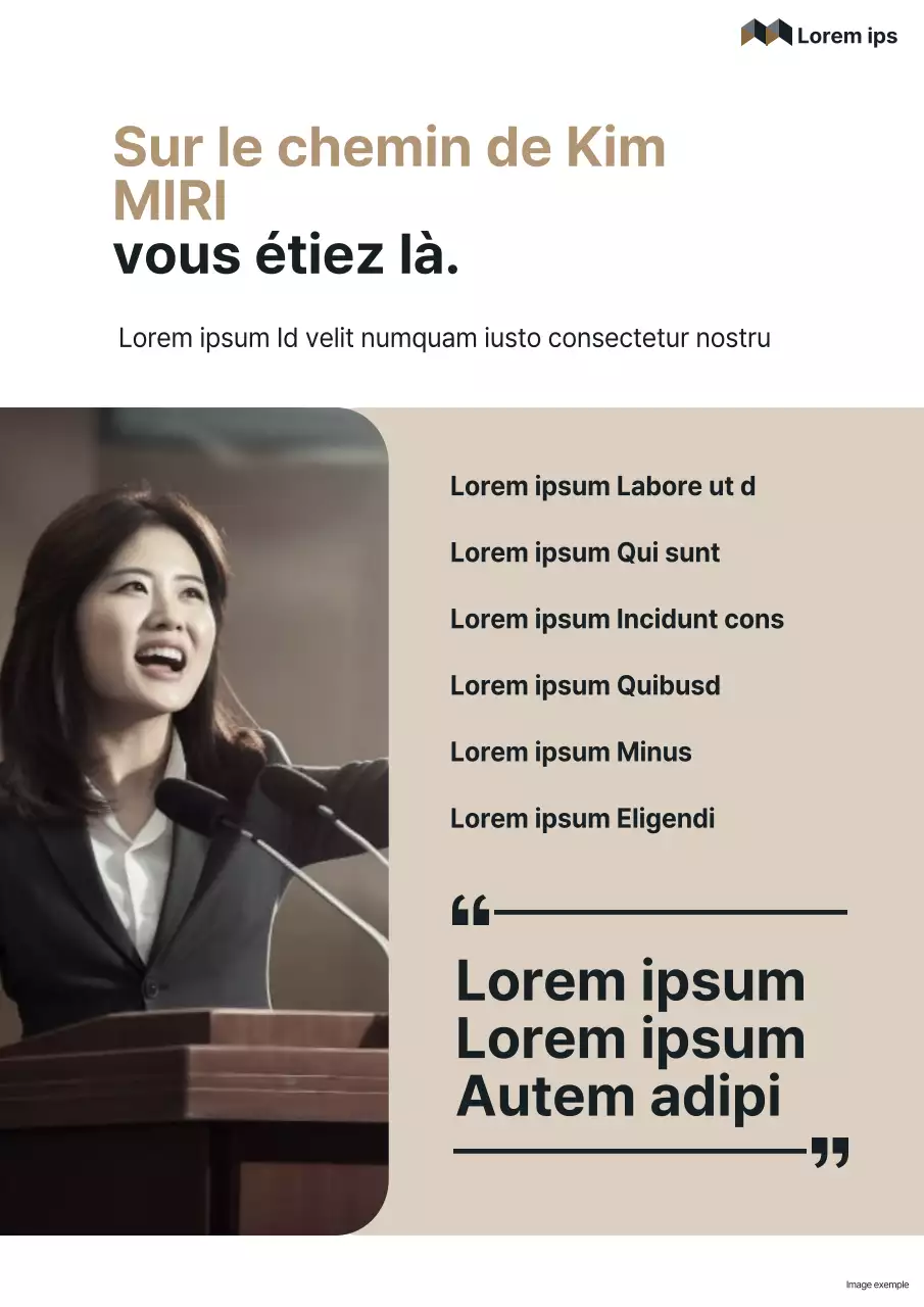 Une campagne électorale simple, beige et noire