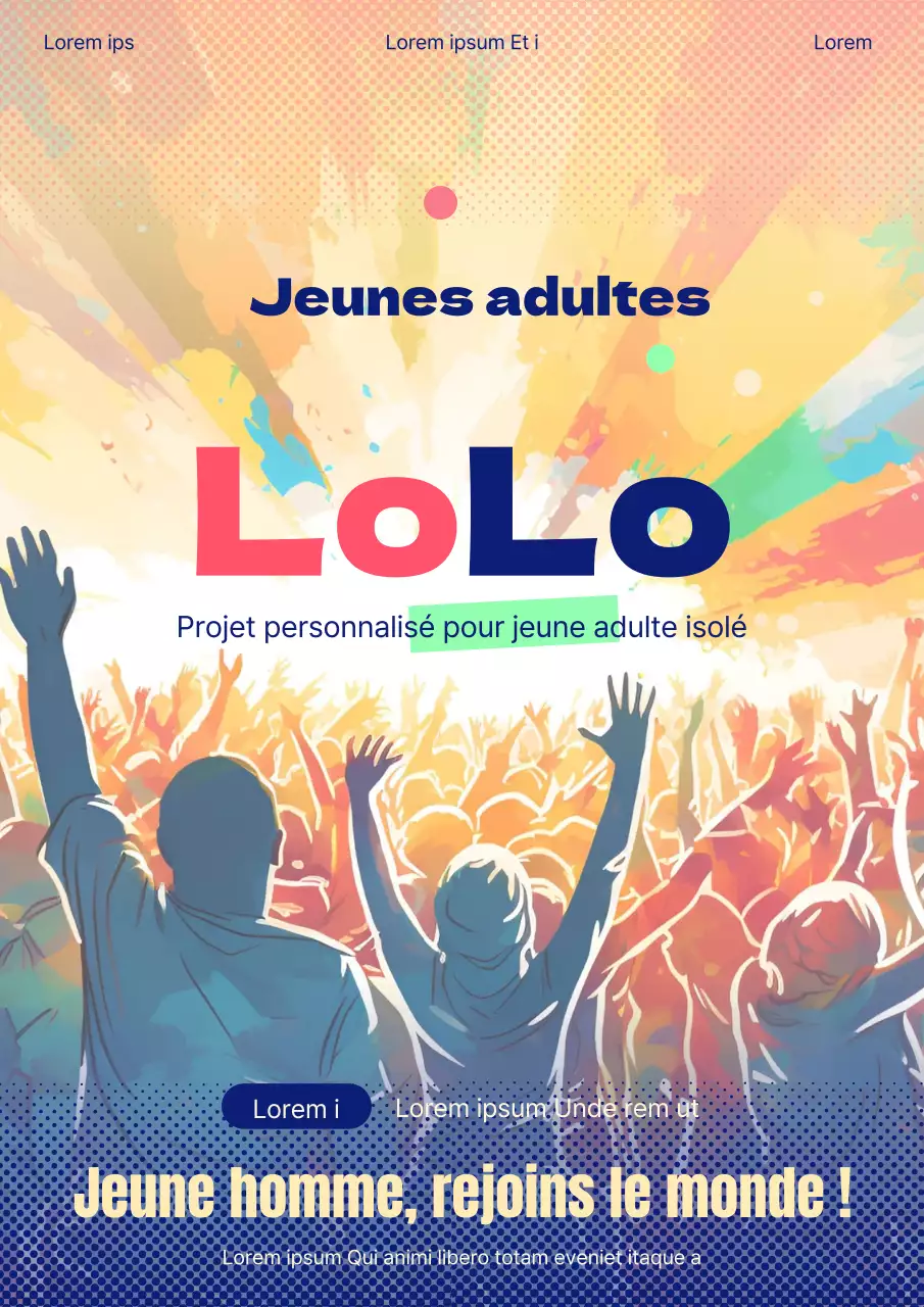 Avis de réunion sur l'indépendance de la jeunesse jaune et indigo