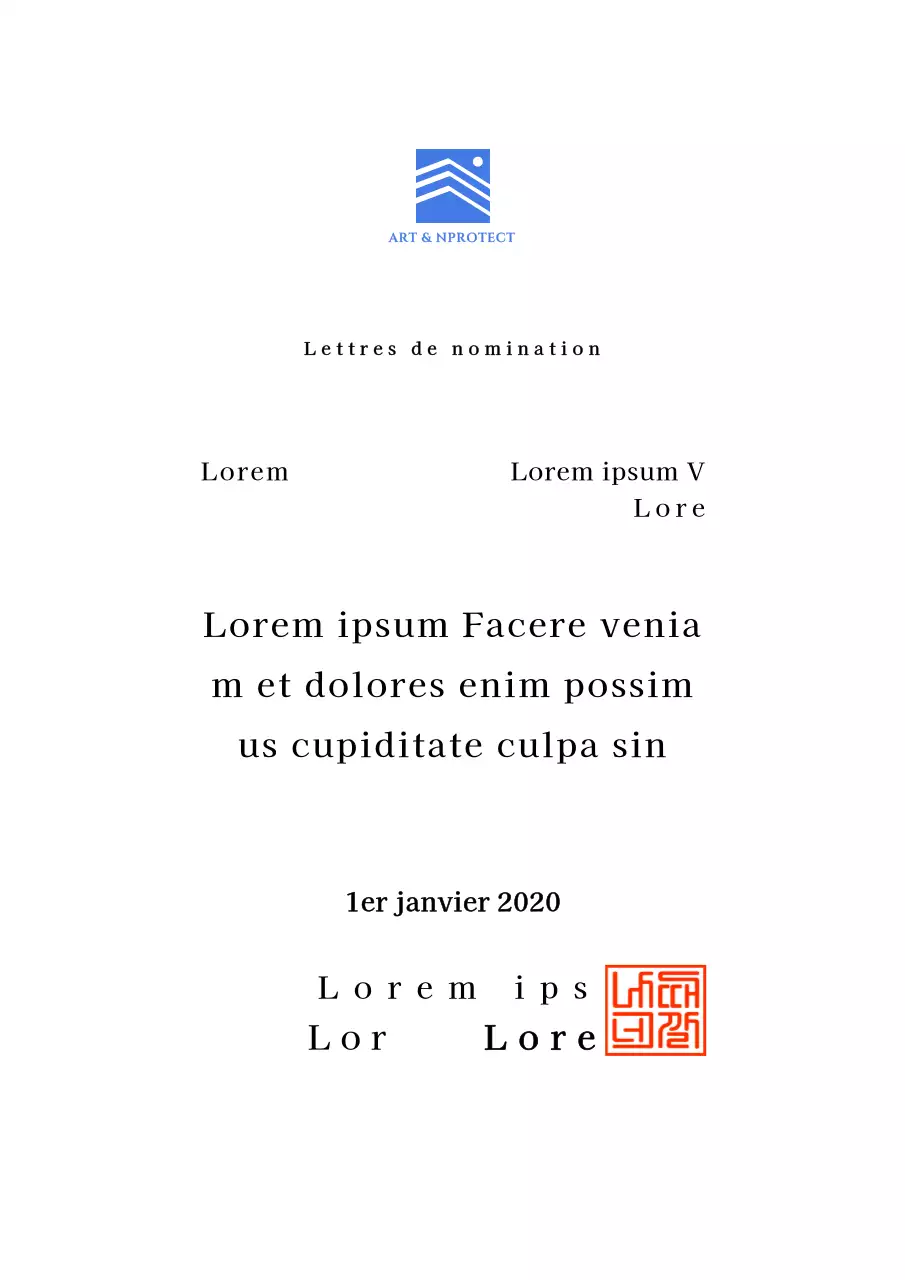 Conception des couleurs des lettres de rendez-vous