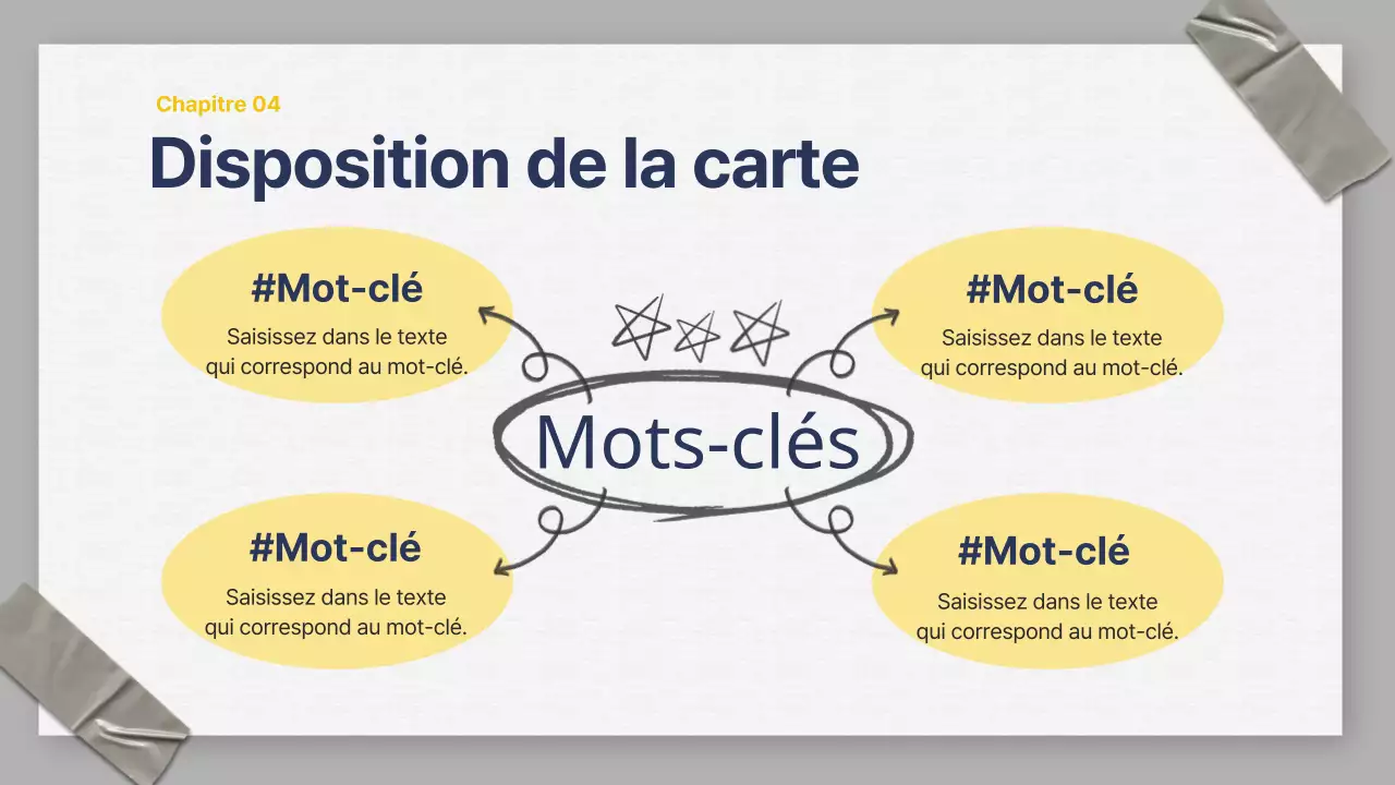 Une présentation de l'organisation de l'entreprise en gris et bleu marine