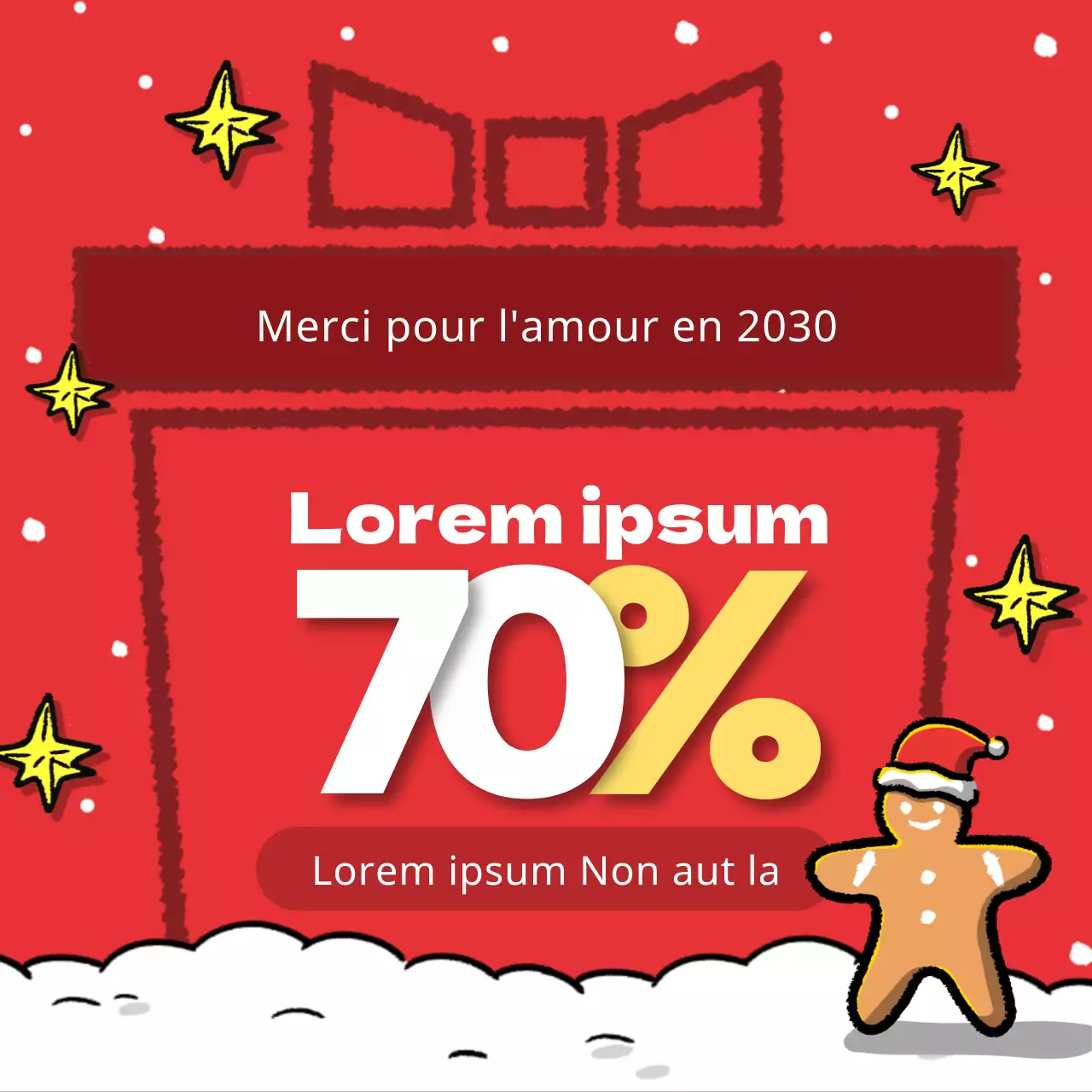 Promouvoir un modèle de Noël rouge et vert