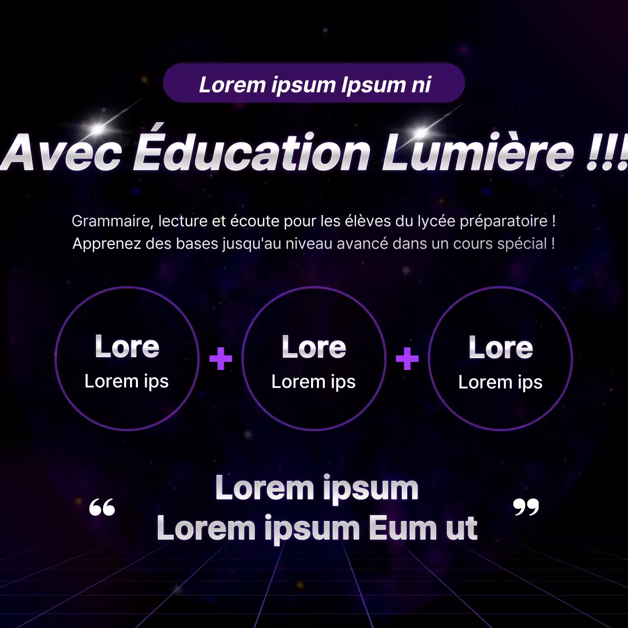 Promouvoir les offres spéciales de purple cyber pour la rentrée scolaire