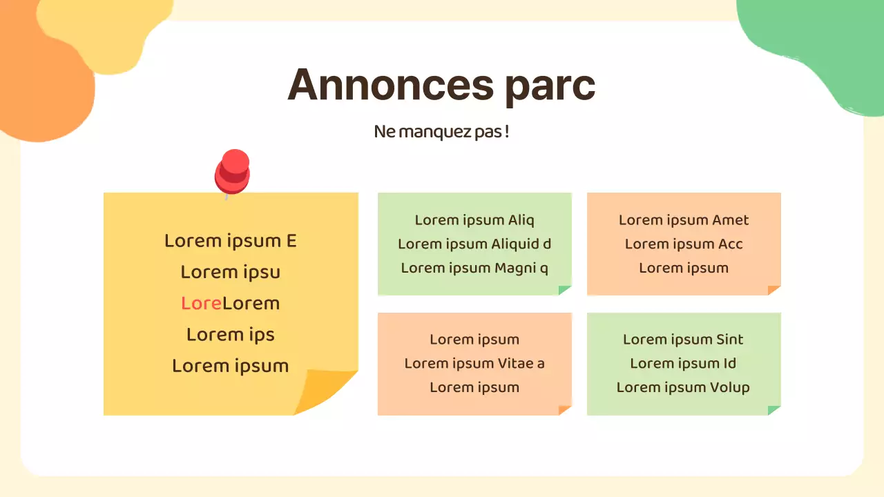 Présentation d'orientation pour la garderie jaune