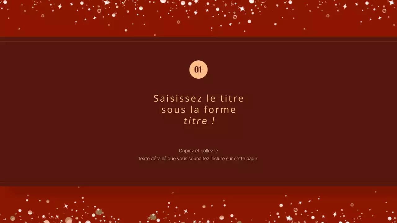 Une luxueuse présentation de Noël en rouge et brun