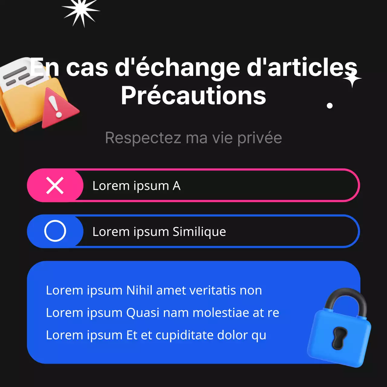 Annonce d'un marché de partage noir et fluorescent